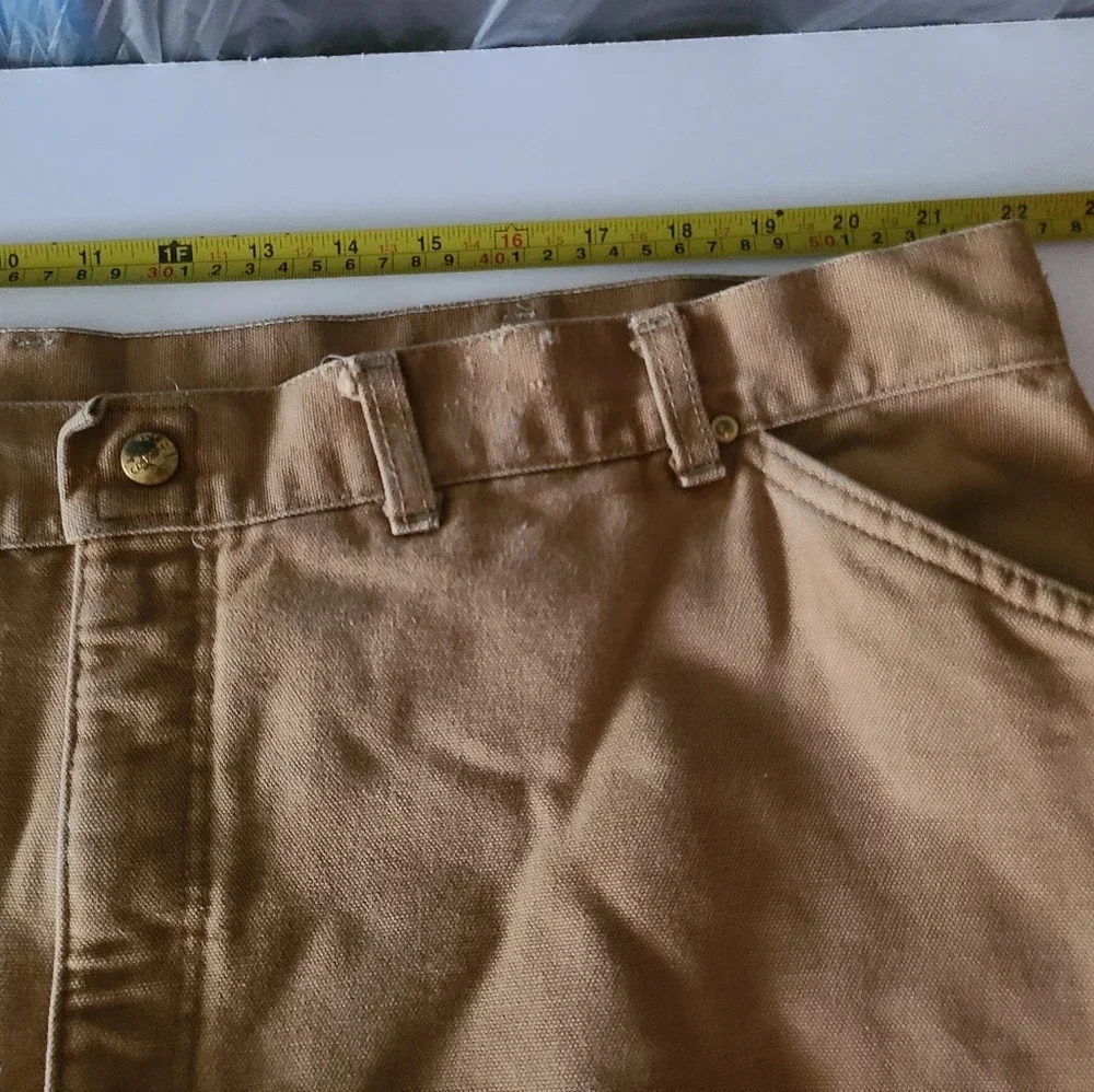 Carhartt Vintage tan Utility work pants quilted lined canvas sz.46×32